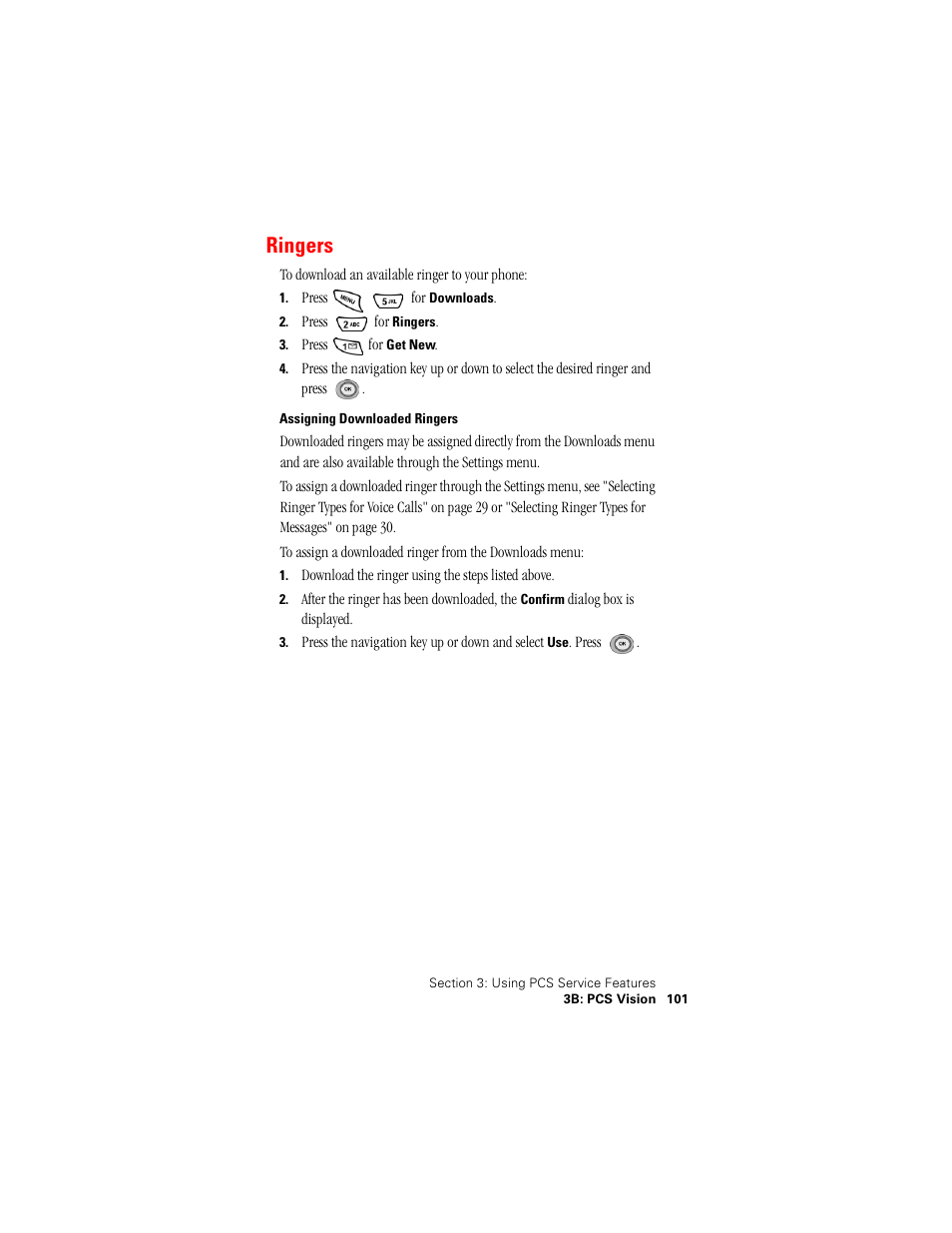 Ringers | Samsung SPH-N400 User Manual | Page 102 / 131