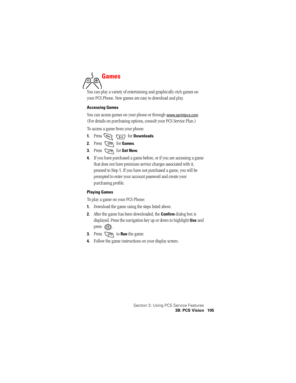 Games | Samsung SPH-N400 User Manual | Page 106 / 131