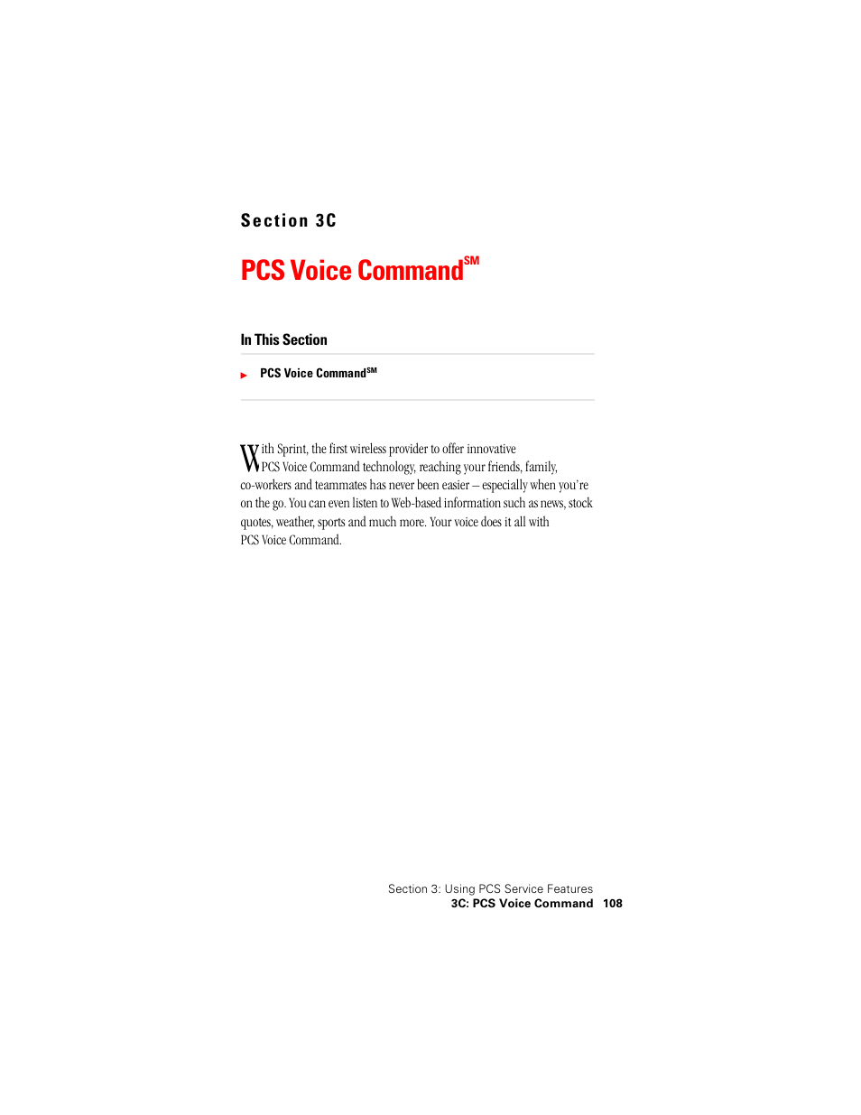 Pcs voice commandsm, Pcs voice command | Samsung SPH-N400 User Manual | Page 109 / 131
