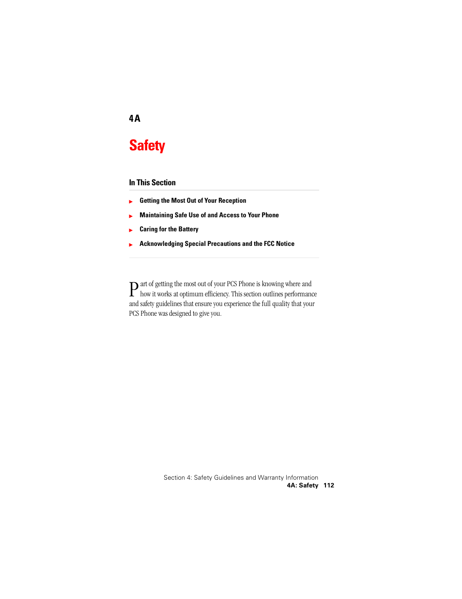 Safety | Samsung SPH-N400 User Manual | Page 113 / 131