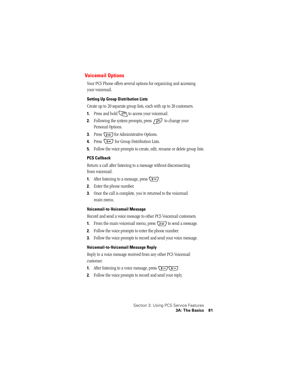 Voicemail options | Samsung SPH-N400 User Manual | Page 82 / 131