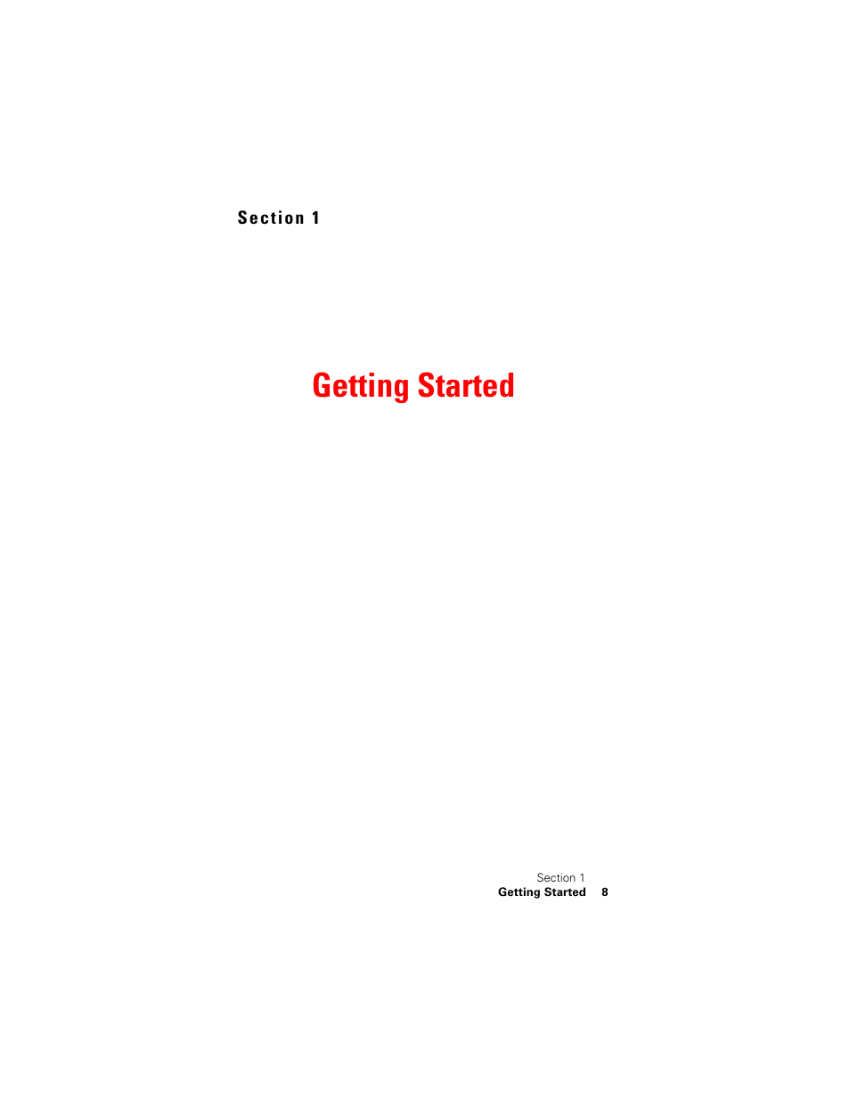 Getting started, Section 1: getting started | Samsung SPH-N400 User Manual | Page 9 / 131