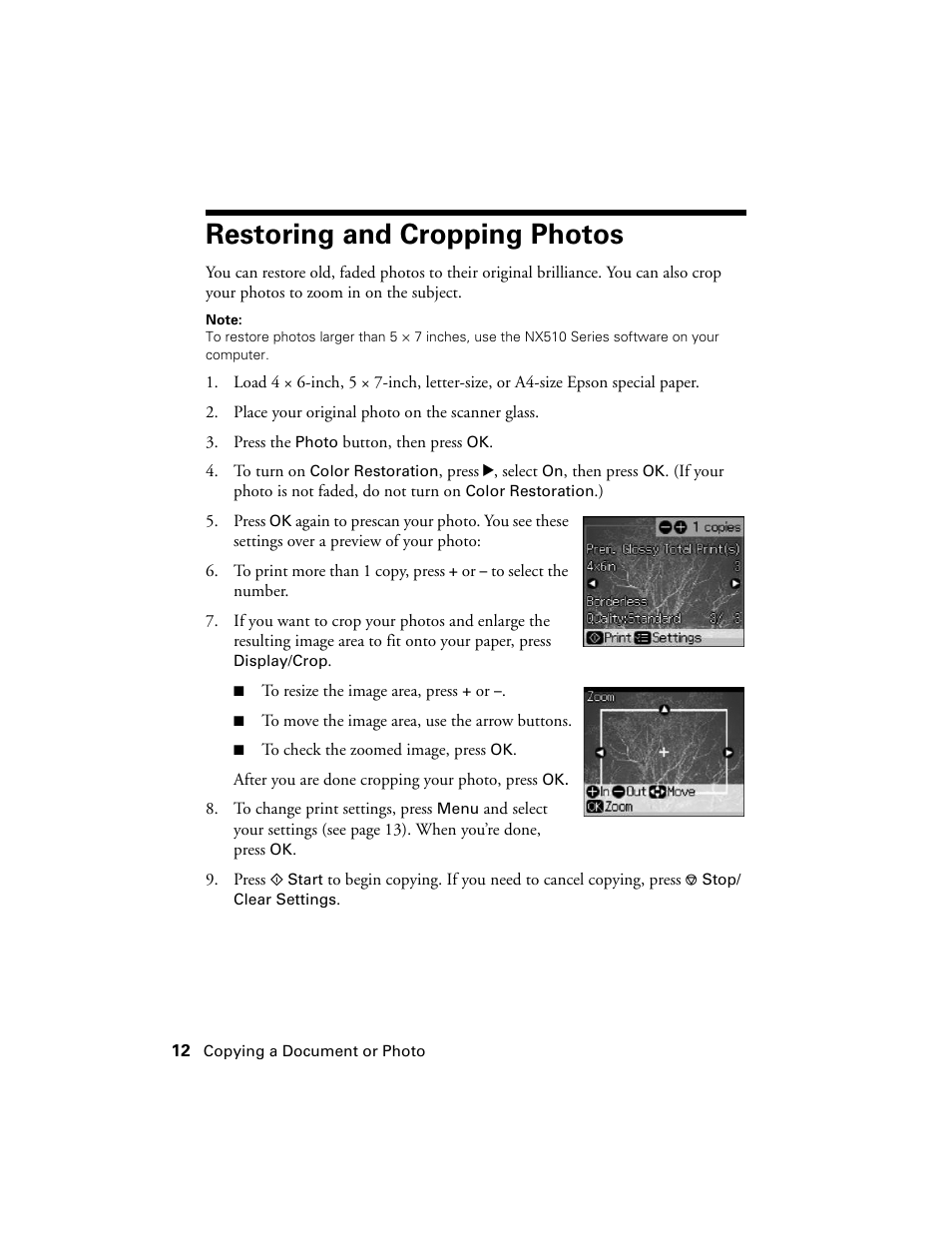 Restoring and cropping photos | Stoelting Futura 112 User Manual | Page 12 / 52