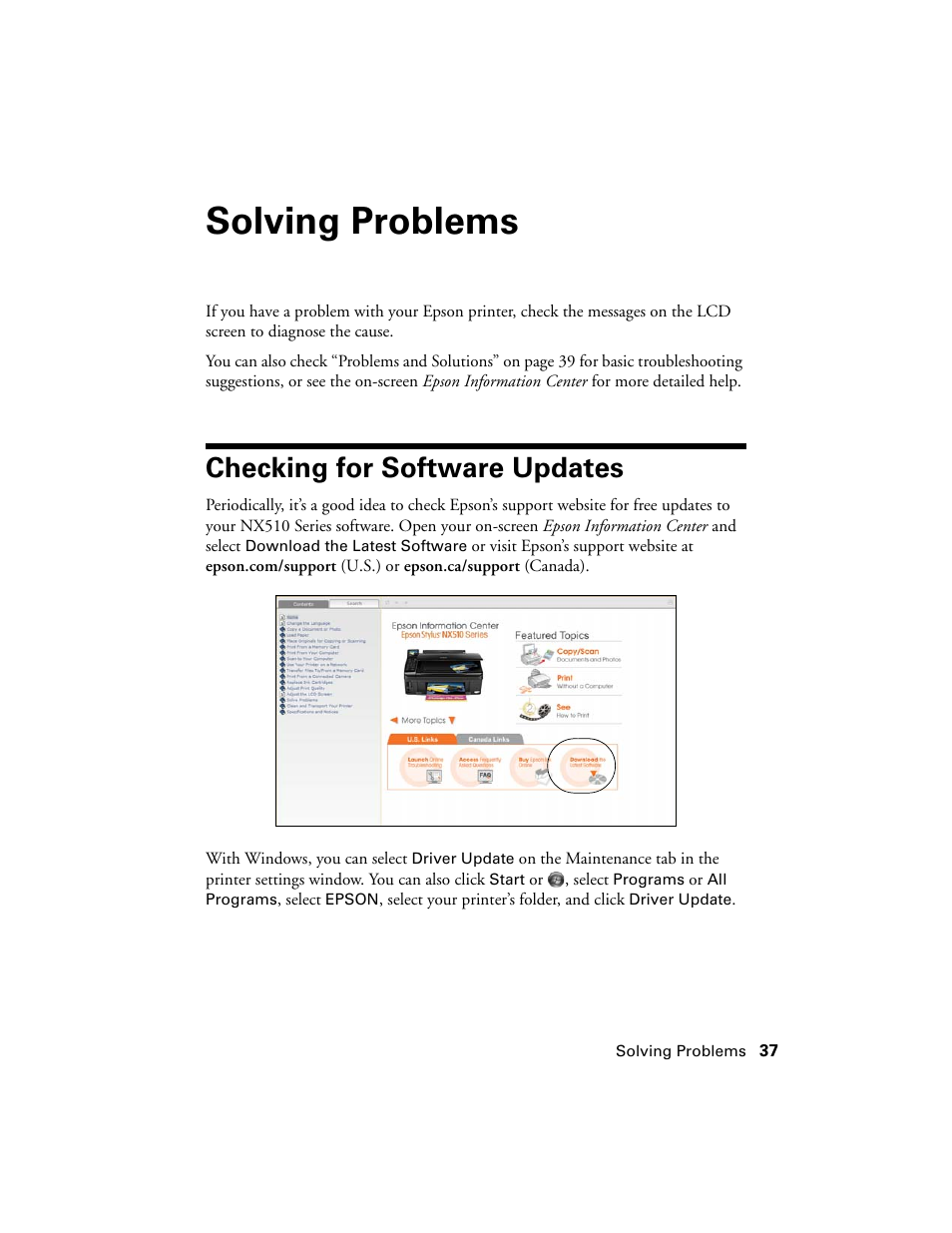 Solving problems, Checking for software updates | Stoelting Futura 112 User Manual | Page 37 / 52
