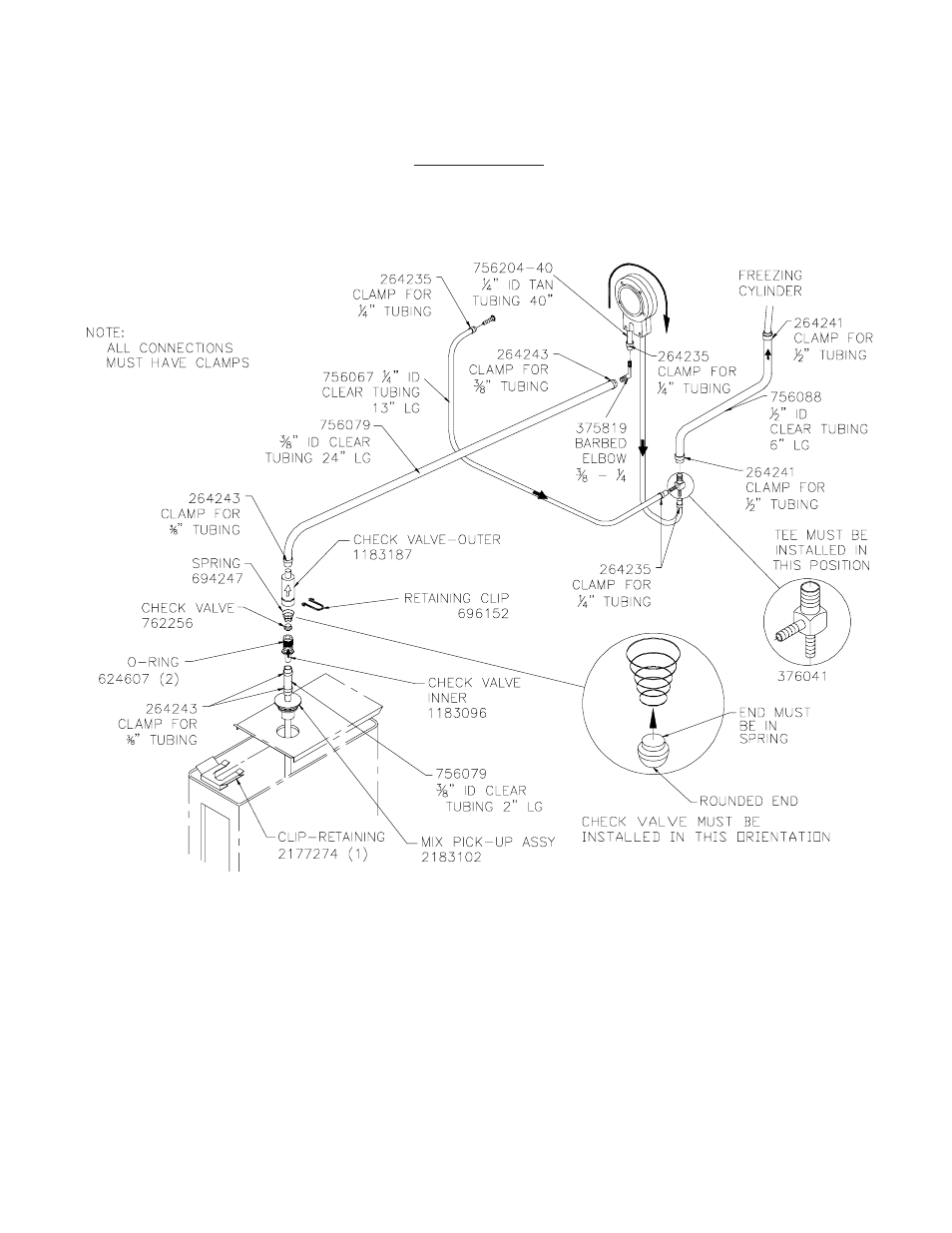 Tube routing (only one side shown), 31 mix pump parts | Stoelting F431 User Manual | Page 41 / 43