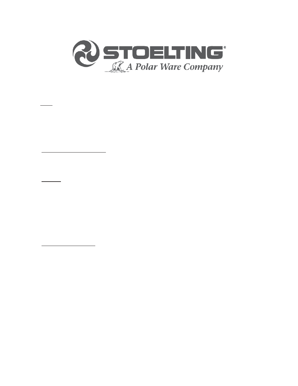Warranty soft serve / shake freezers | Stoelting F431 User Manual | Page 43 / 43