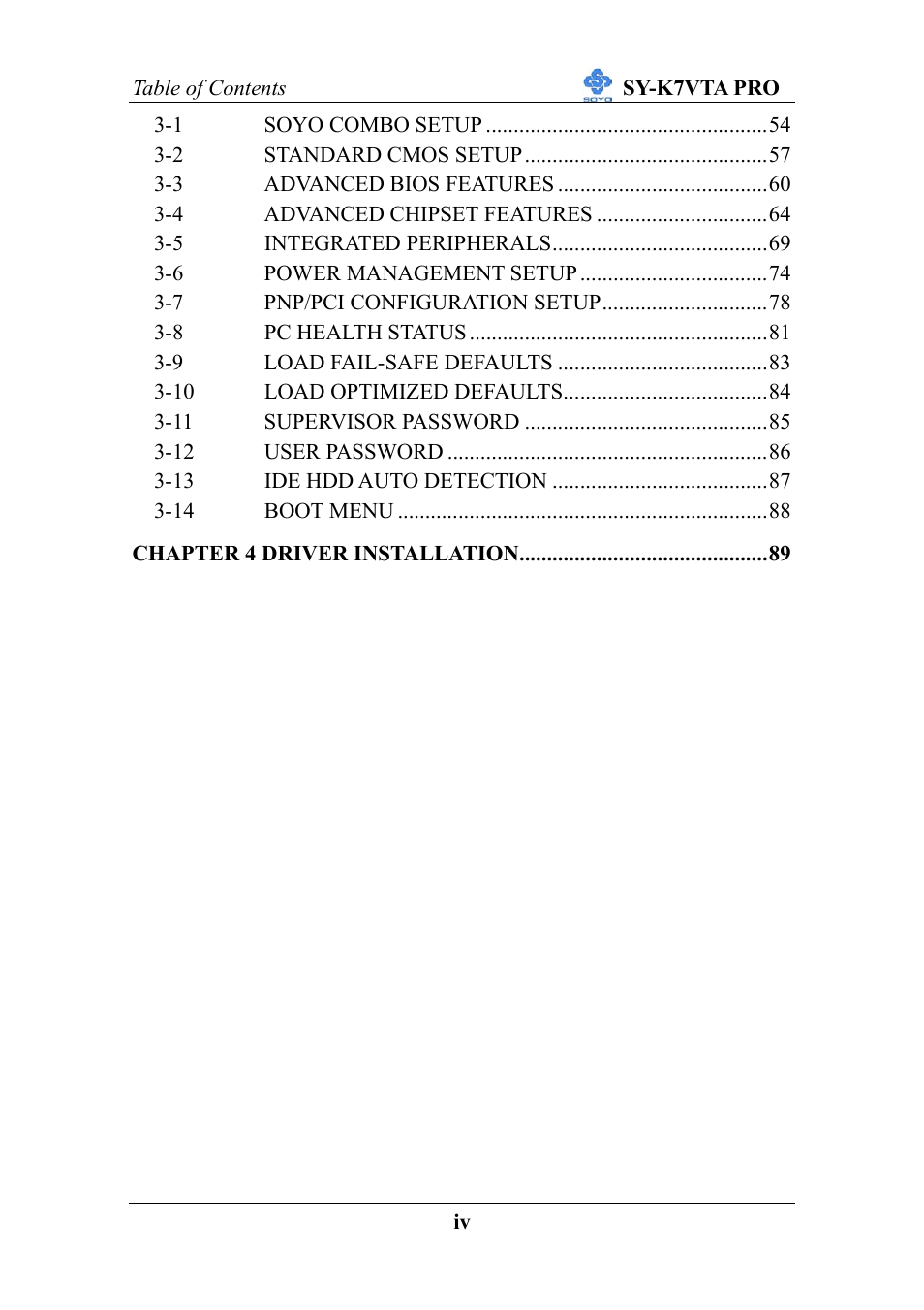 SOYO SY-K7VTA PRO User Manual | Page 4 / 98