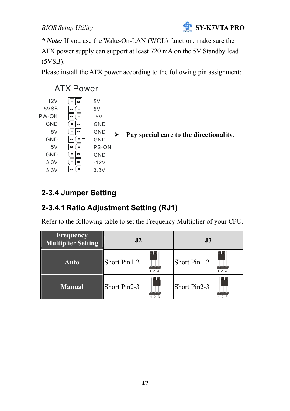 Atx power | SOYO SY-K7VTA PRO User Manual | Page 46 / 98