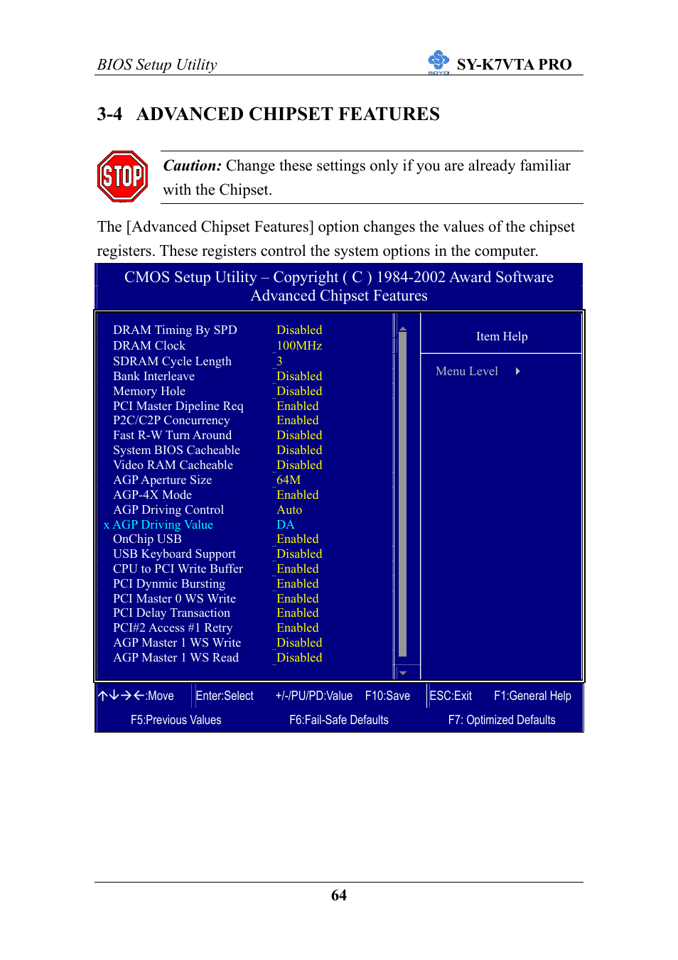 4 advanced chipset features | SOYO SY-K7VTA PRO User Manual | Page 68 / 98