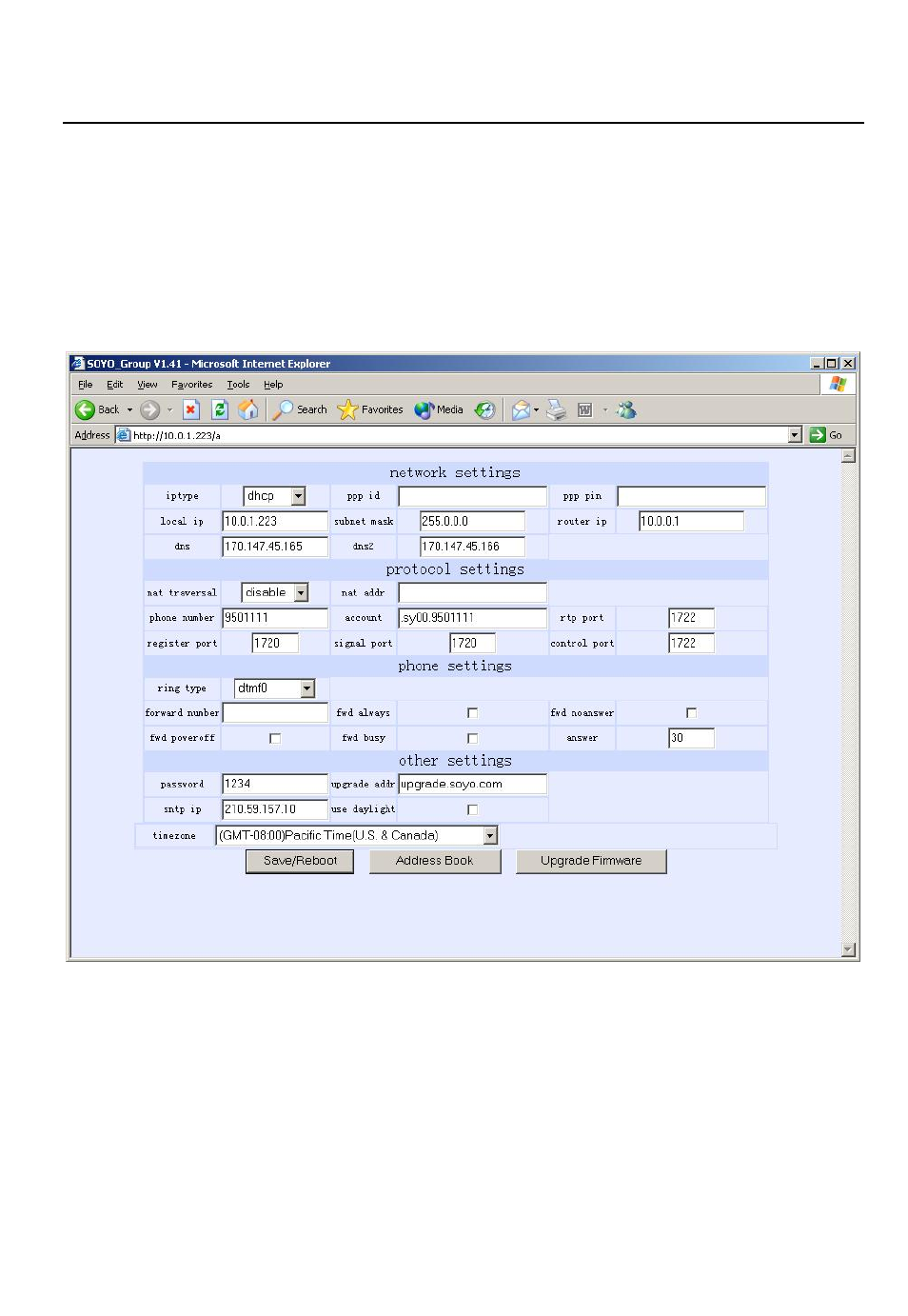 Configuration via web browser | SOYO G668 User Manual | Page 16 / 24