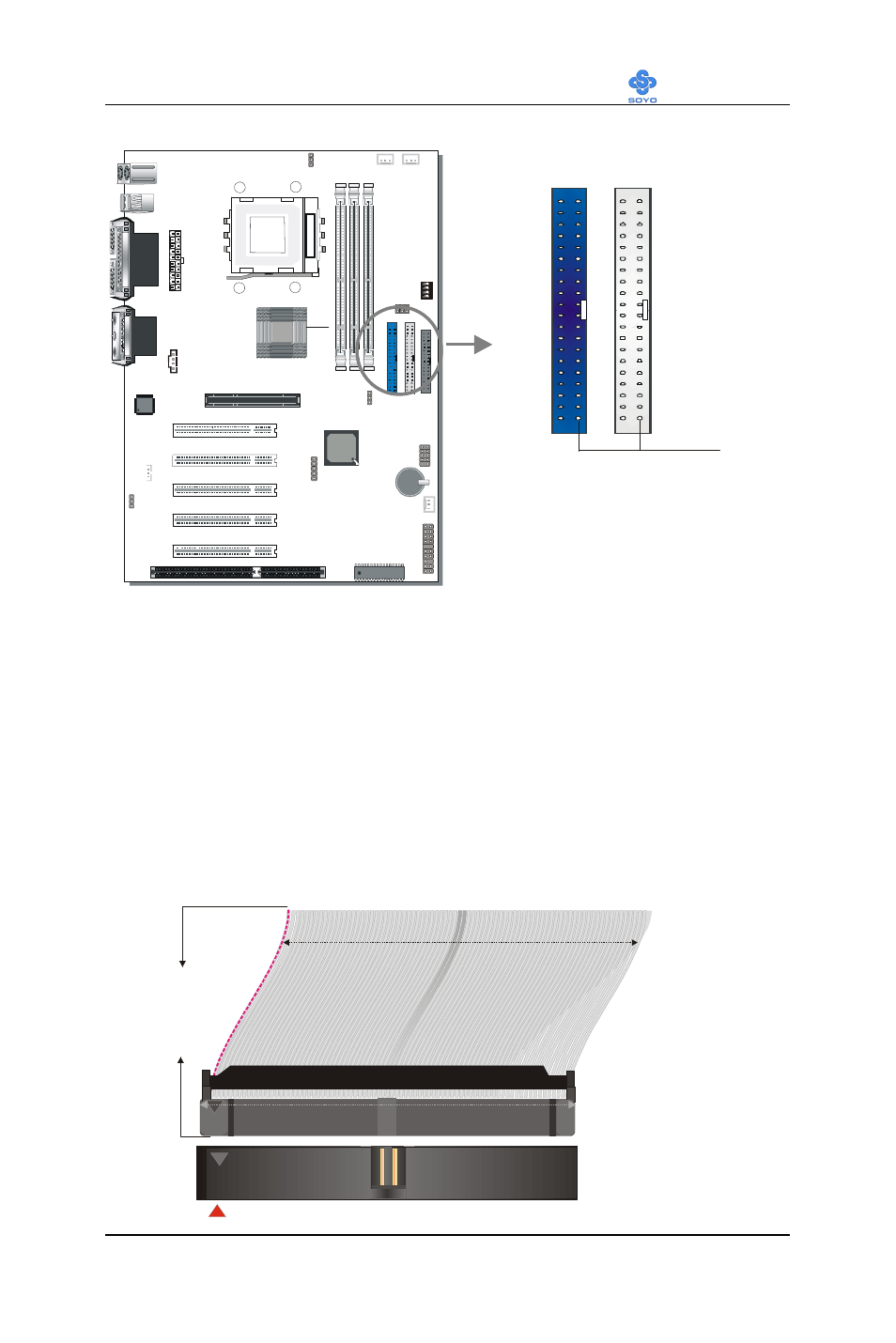 3.3 motherboard connector, Hardware installation sy-k7vta 28 | SOYO SY-K7VTA User Manual | Page 32 / 96