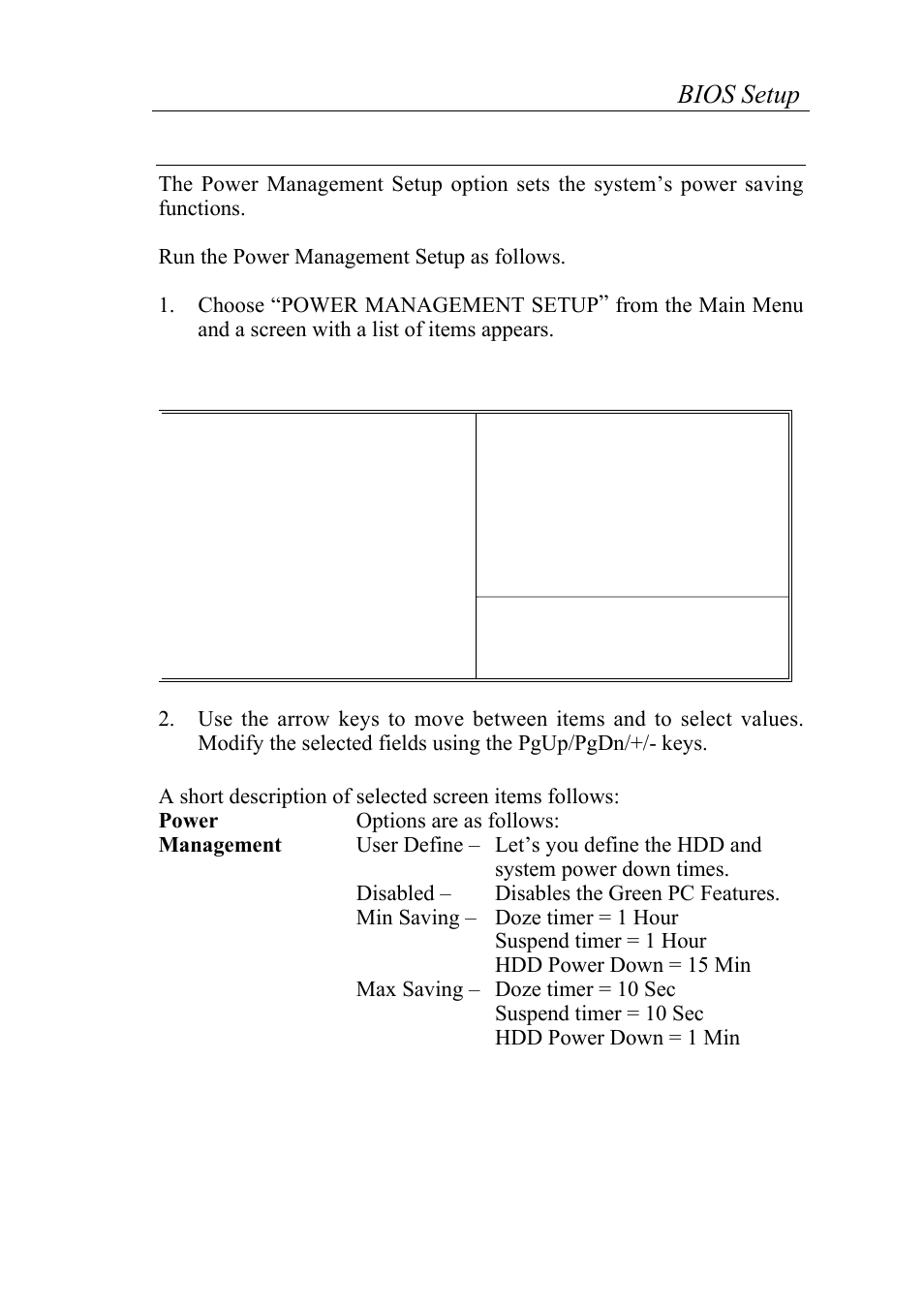 Power management setup, 26 bios setup | SOYO 5EAS5 P55C User Manual | Page 30 / 43
