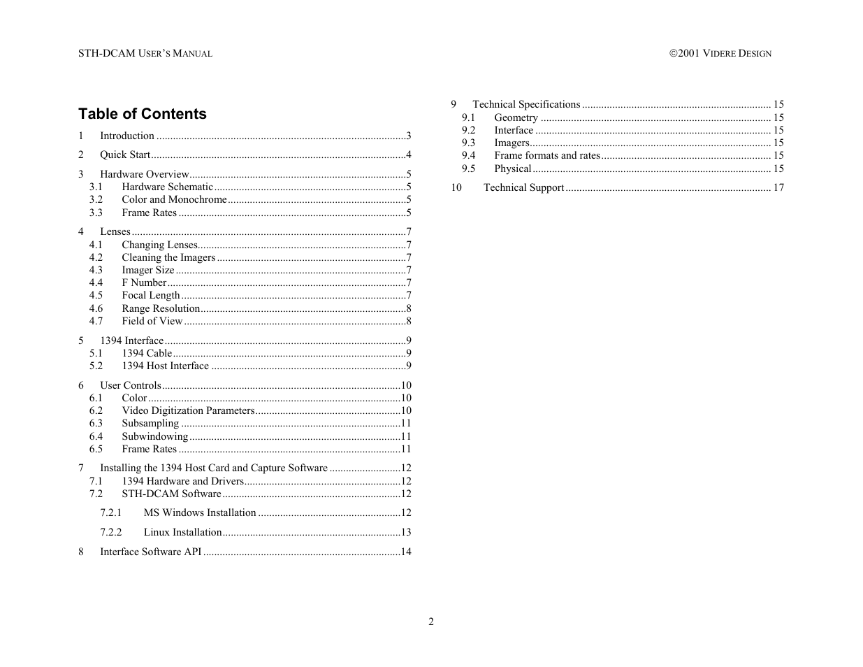 SOYO STH-DCAM User Manual | Page 2 / 17