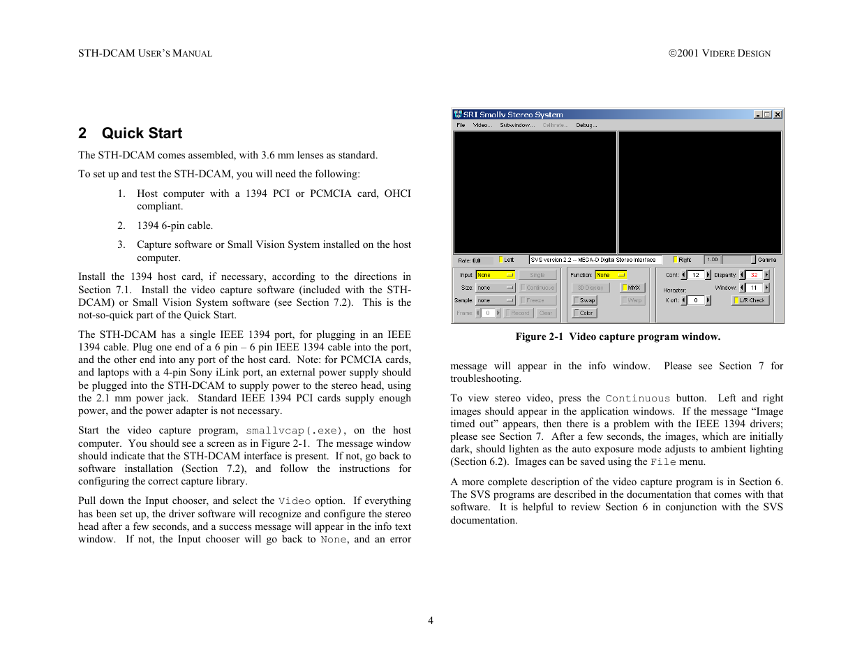 Quick start, 2 quick start | SOYO STH-DCAM User Manual | Page 4 / 17
