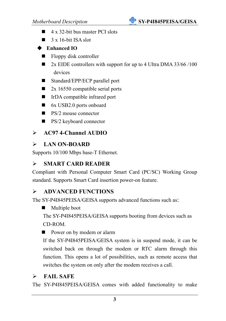 SOYO SY-P4I845PEISA User Manual | Page 8 / 87