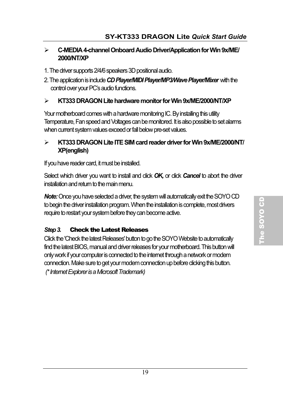 SOYO DRAGONLITE SY-KT333 User Manual | Page 19 / 28