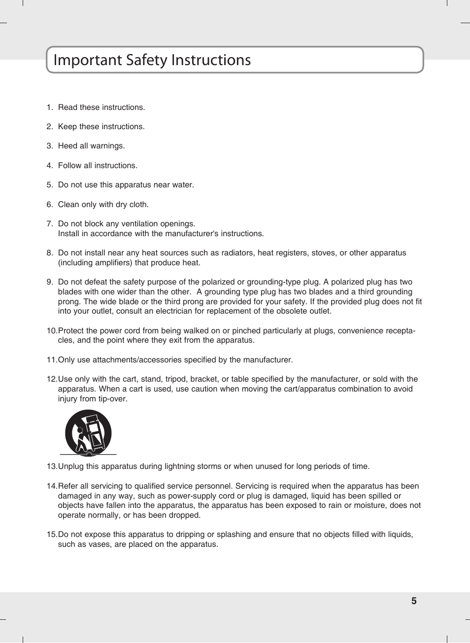 Important safety instructions | SOYO MT-SYJCP32B1AB User Manual | Page 5 / 74