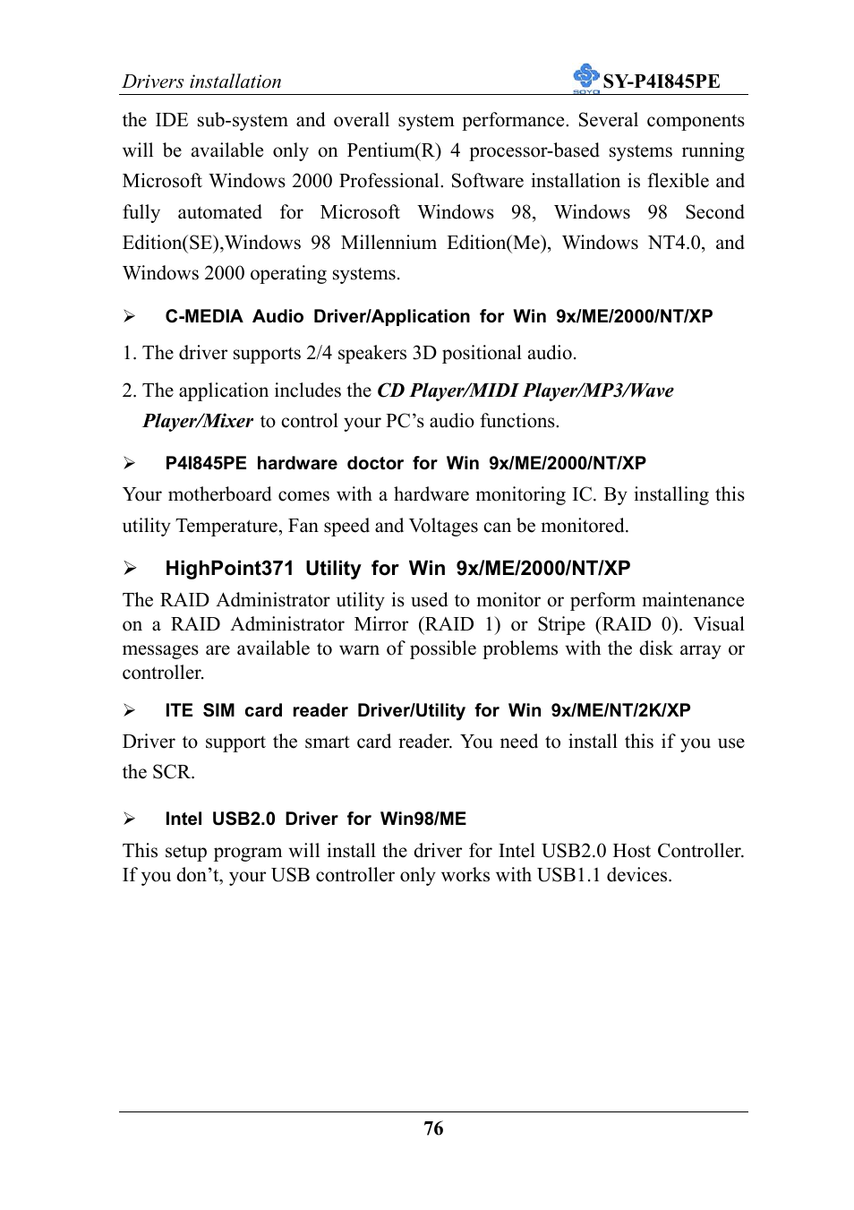 SOYO SY-P4I845PE User Manual | Page 80 / 95