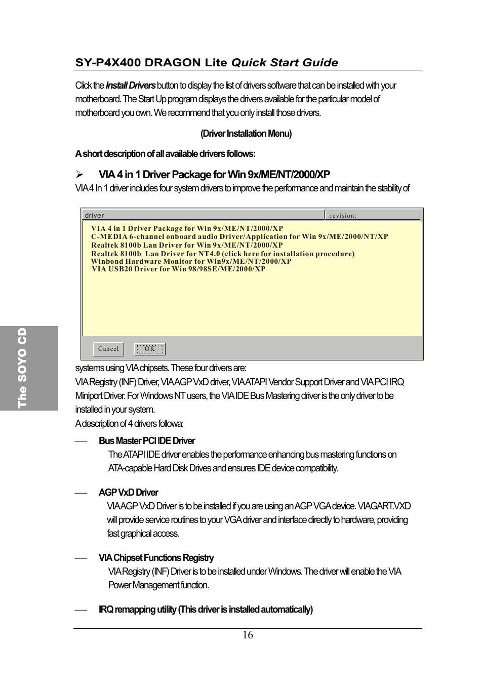 SOYO SY-P4X400 User Manual | Page 16 / 30