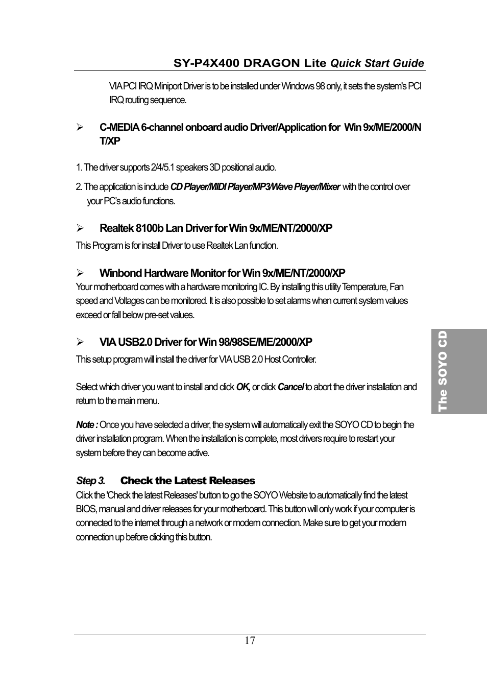 SOYO SY-P4X400 User Manual | Page 17 / 30