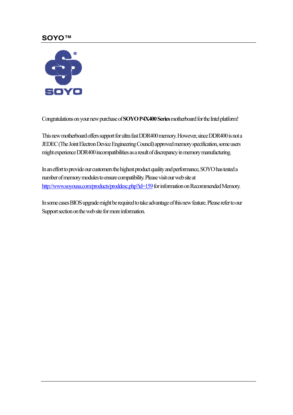 SOYO SY-P4X400 User Manual | Page 2 / 30