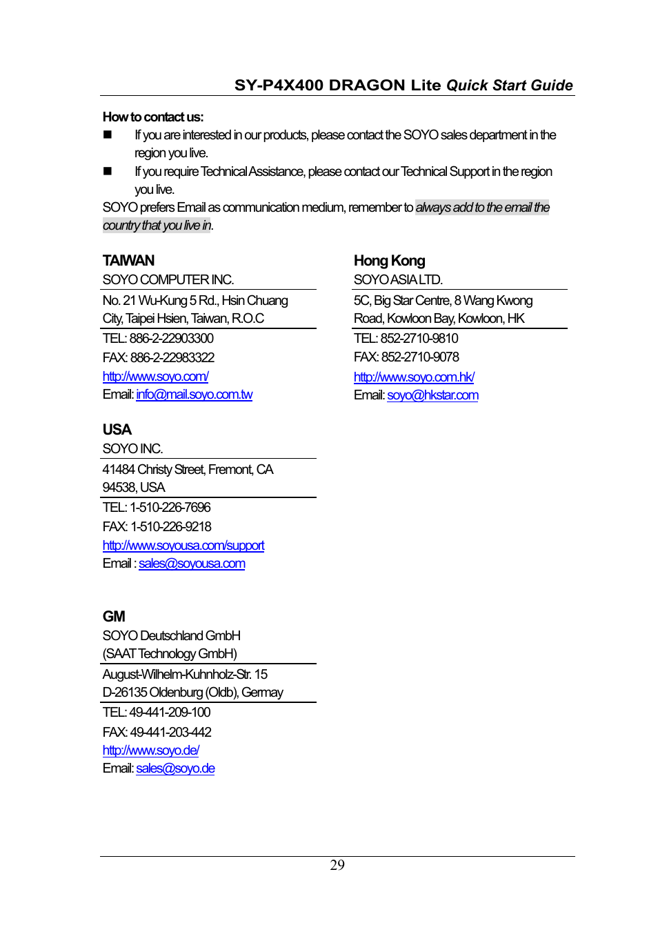 SOYO SY-P4X400 User Manual | Page 29 / 30