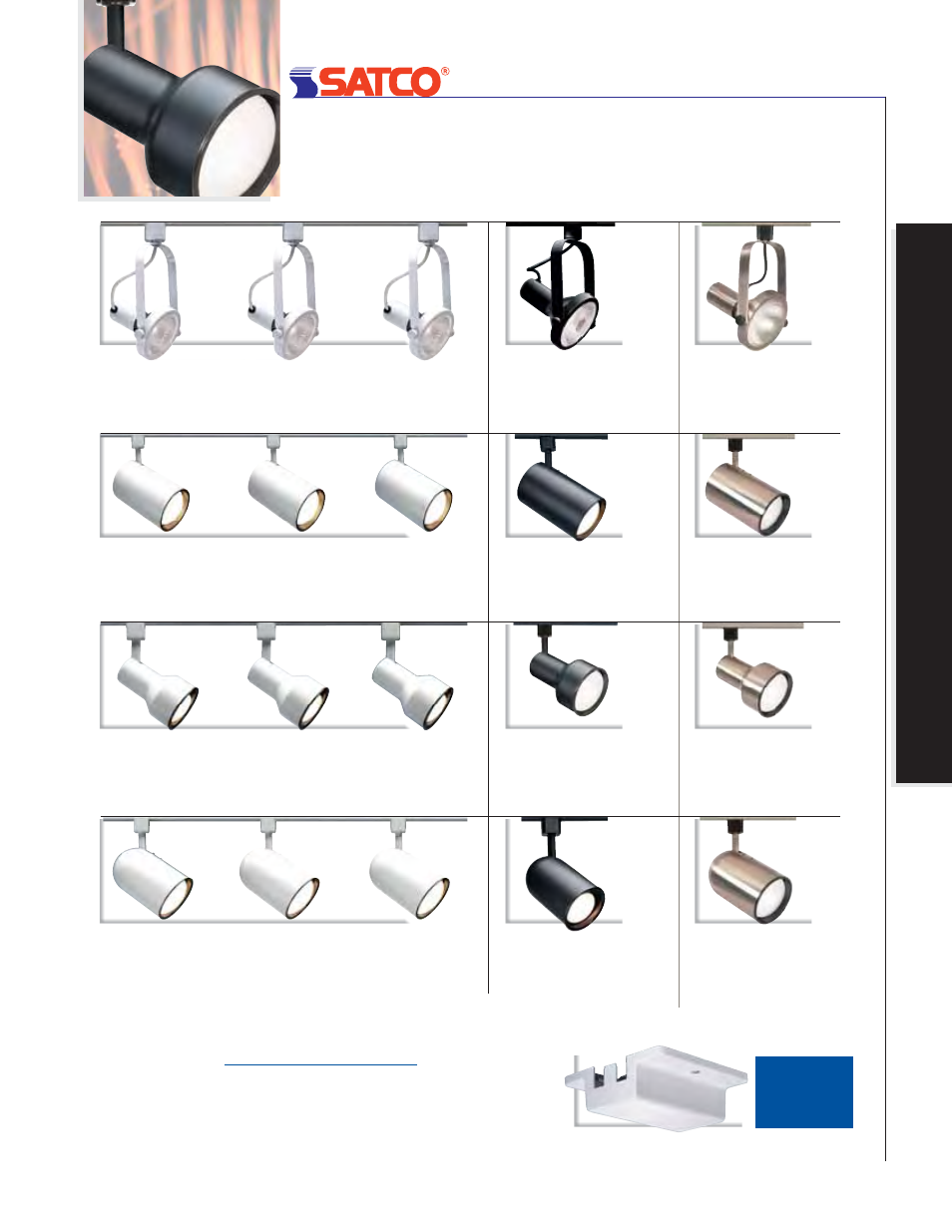 Track kits, Kits, Track lighting | Tr ac k lighting kits | Satco Products R30 Soft Square User Manual | Page 10 / 13