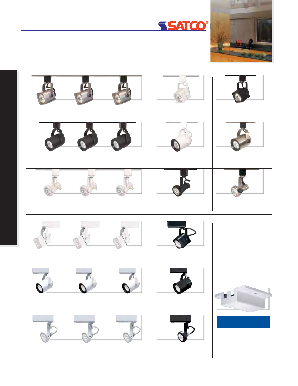 Kits, Track lighting, Tr ac k lighting kits | Satco Products R30 Soft Square User Manual | Page 11 / 13