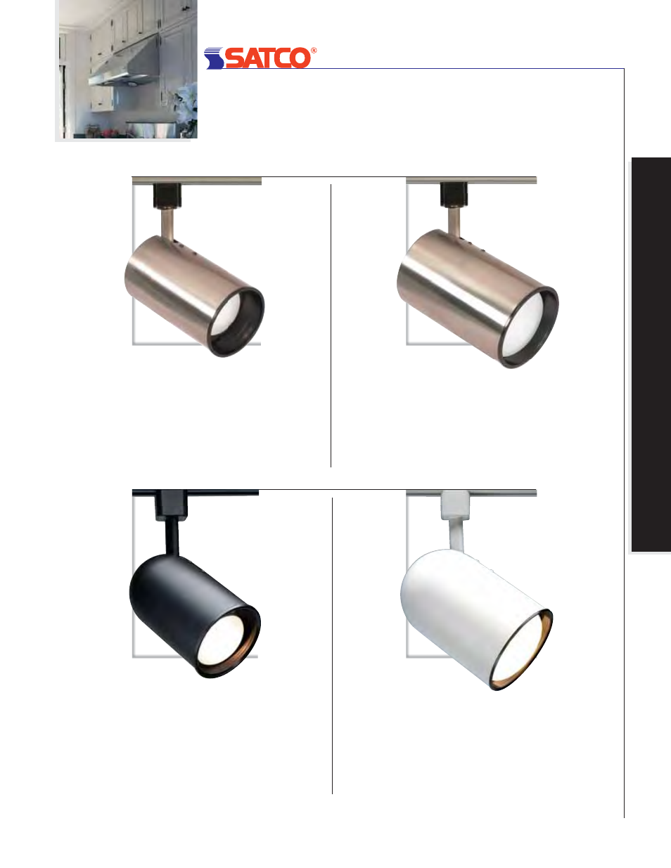 Heads, Track, Tr ac k heads | Satco Products R30 Soft Square User Manual | Page 2 / 13