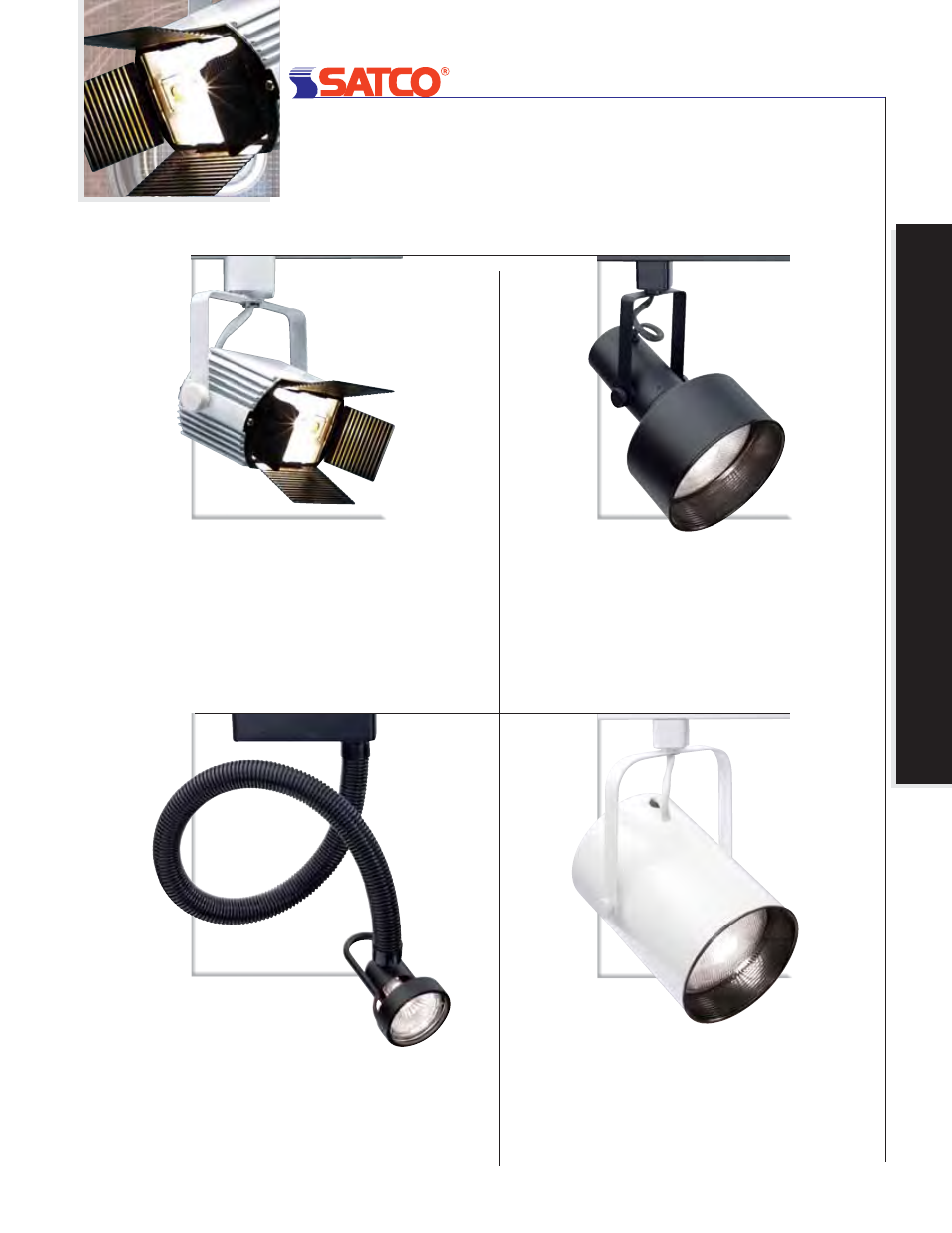 Heads, Track, Tr ac k heads | Satco Products R30 Soft Square User Manual | Page 6 / 13