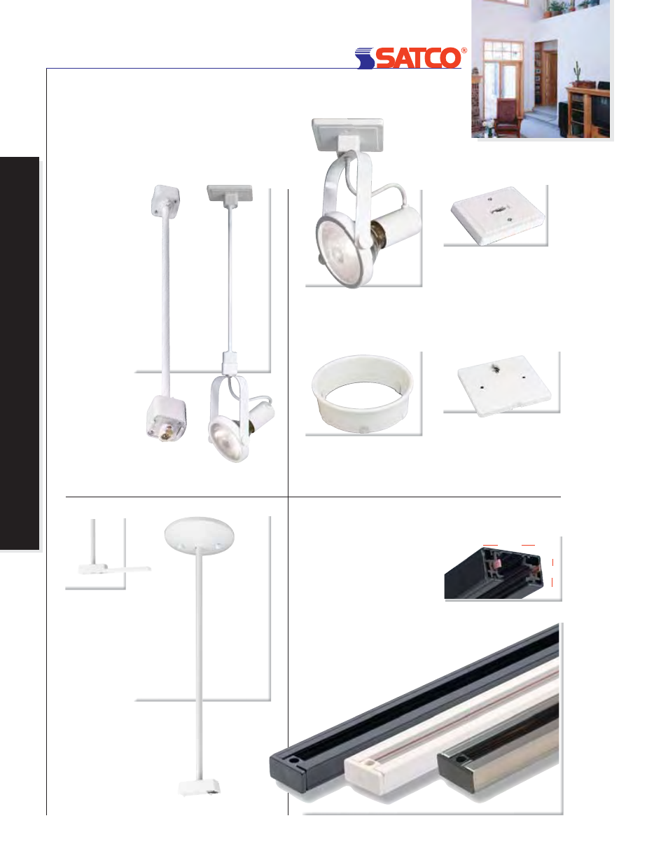 Accessories, Track lighting, Tr ac k lighting accessor ies | Satco Products R30 Soft Square User Manual | Page 9 / 13