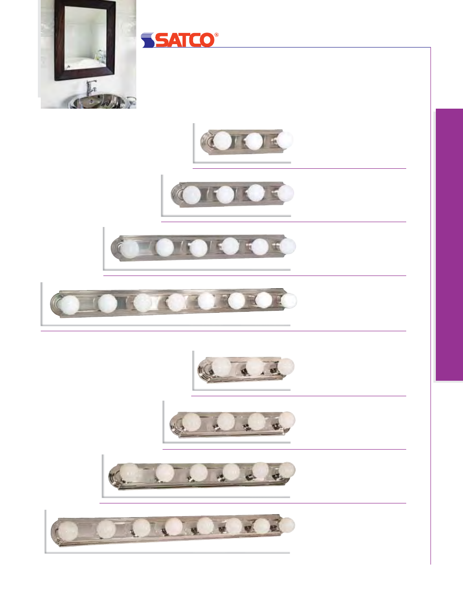 Wall fixtures, Vanity, Vanity & w all f ixtures | Satco Products 76-693 User Manual | Page 39 / 64