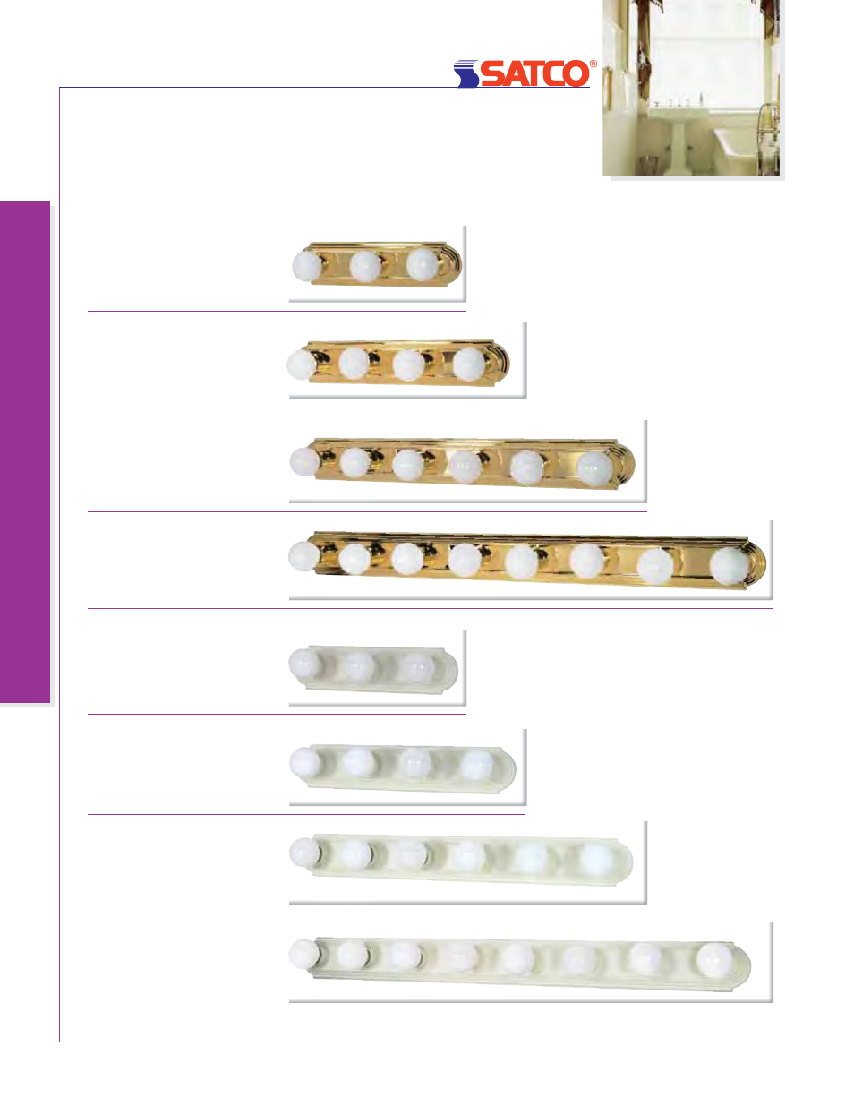 Wall fixtures, Vanity, Vanity & w all f ixtures | Satco Products 76-693 User Manual | Page 40 / 64