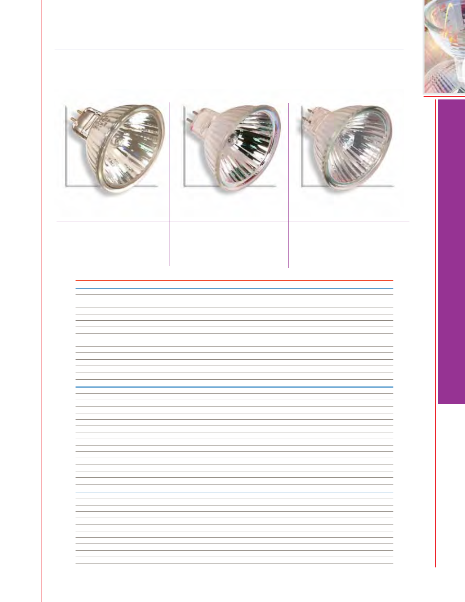Mr16, Halogen, Specialty lamps halogen | Specialty lamps, Halogen lamps, 4000 hours, Alluminized reflector, Energy saving, Hard coated dichroic reflector, Not shown actual size | Satco Products Halogen PAR30 User Manual | Page 12 / 22