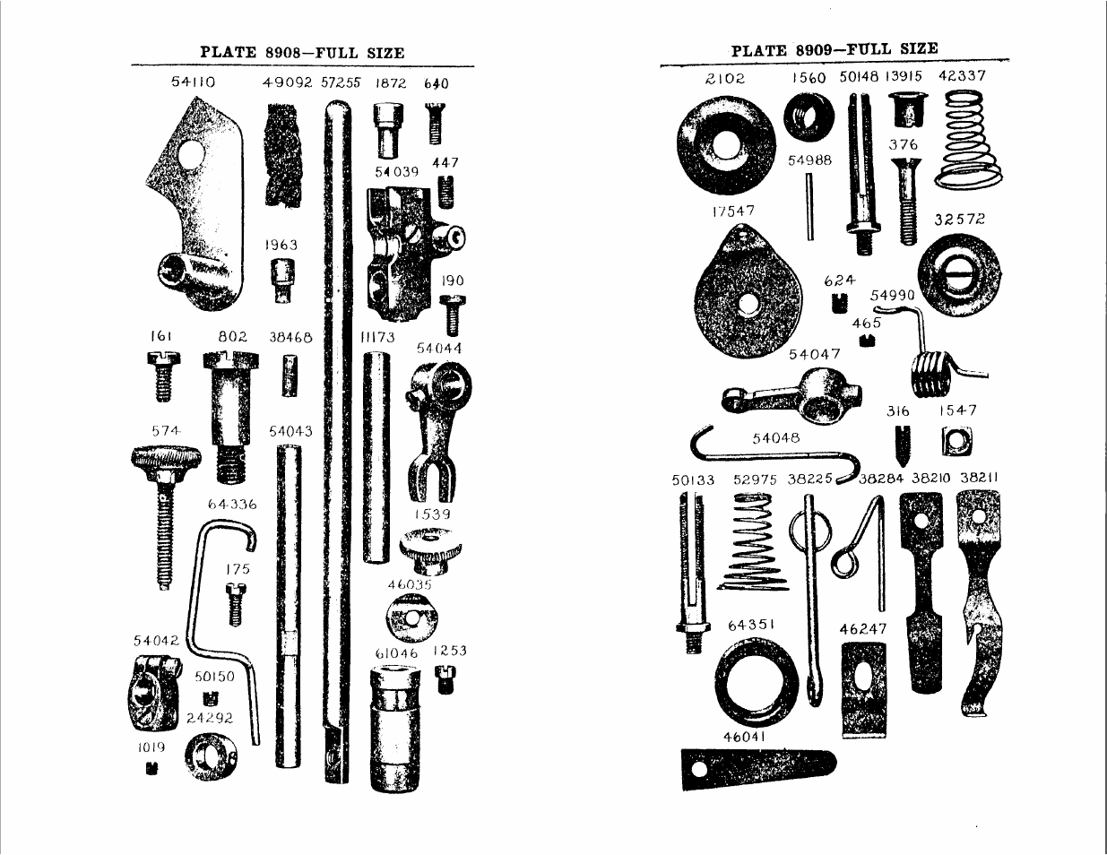 Plate 8908-full size, Plate 8909-full size | SINGER 147-23 User Manual | Page 21 / 30