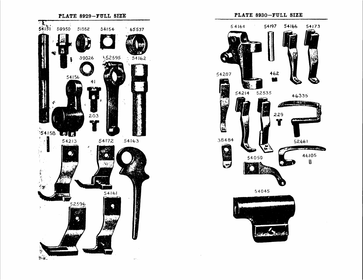 Plate 8929-fttll size, Plate 8930-full size | SINGER 147-23 User Manual | Page 26 / 30
