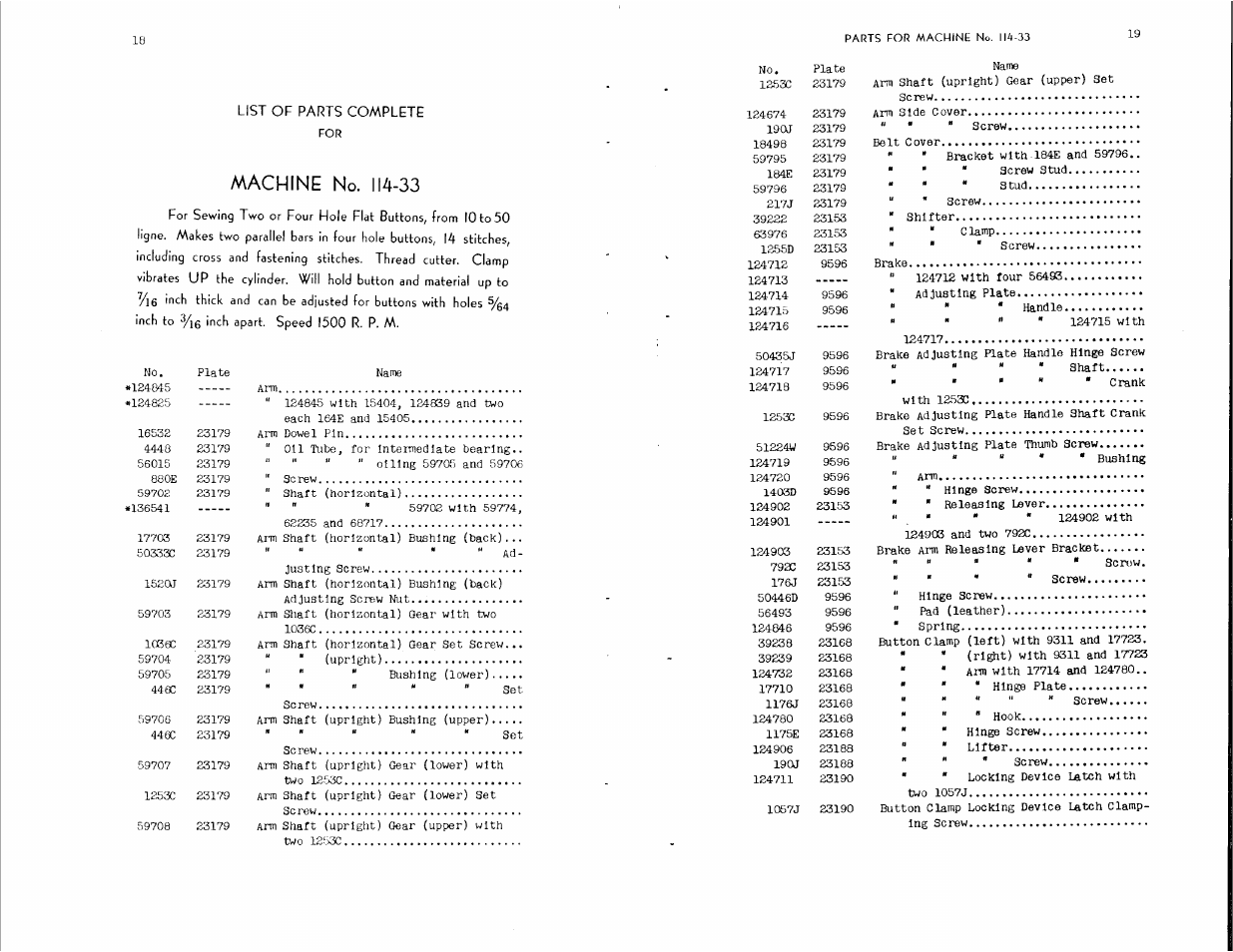 Machine no. 114-33, Machine no | SINGER 114-34 User Manual | Page 10 / 43