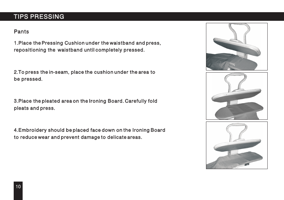 Т³гж 11, Tips pressing | SINGER ESP 2 User Manual | Page 11 / 15