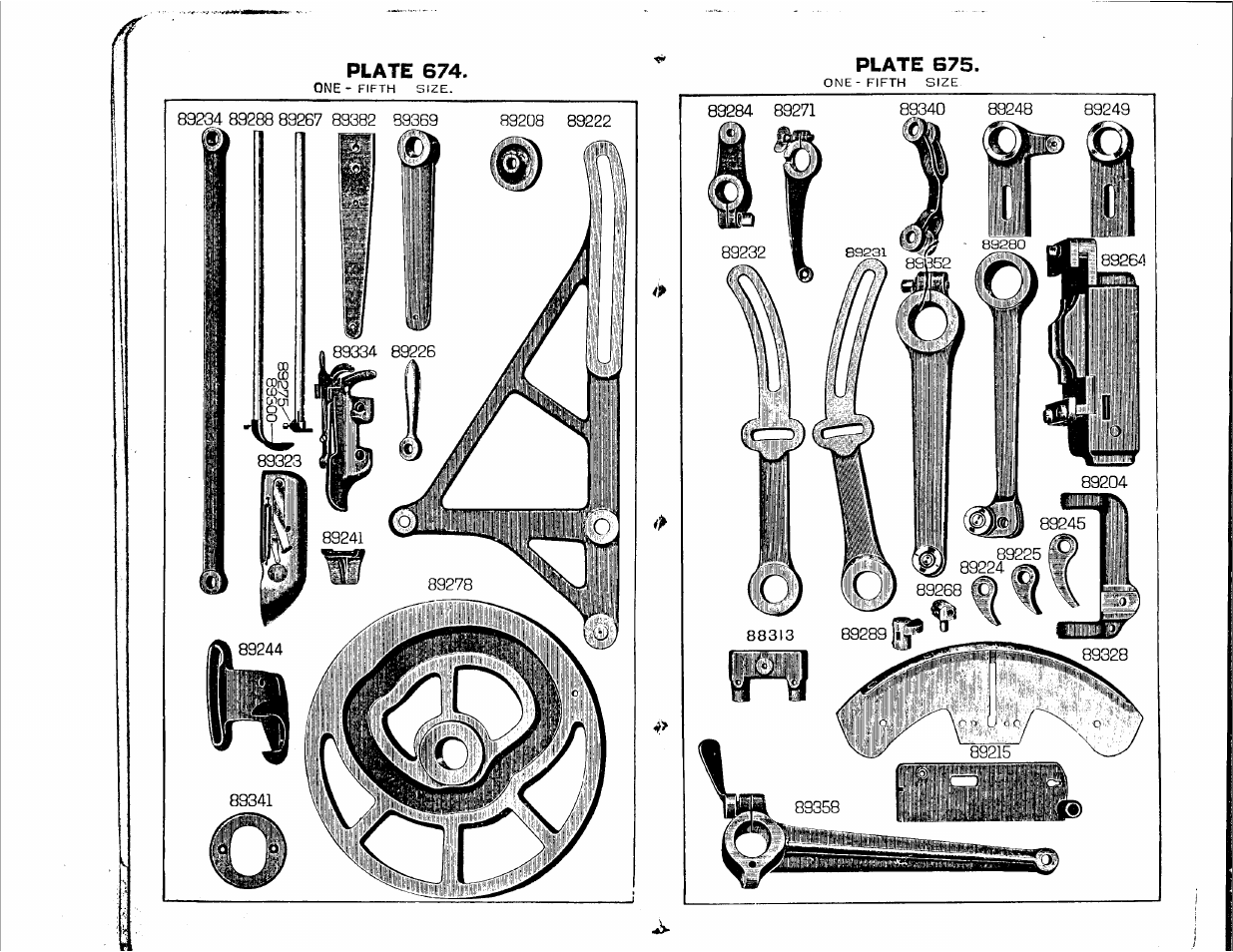 Plate 674, Plate 675 | SINGER 14K1 User Manual | Page 10 / 10