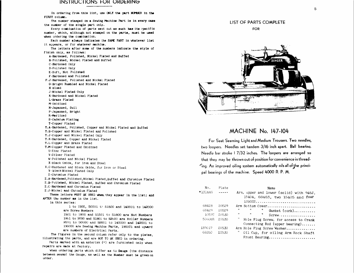 A\aci-iine no. 147-104, Instrucnonb huk ukdbkint | SINGER 147-106 User Manual | Page 3 / 34