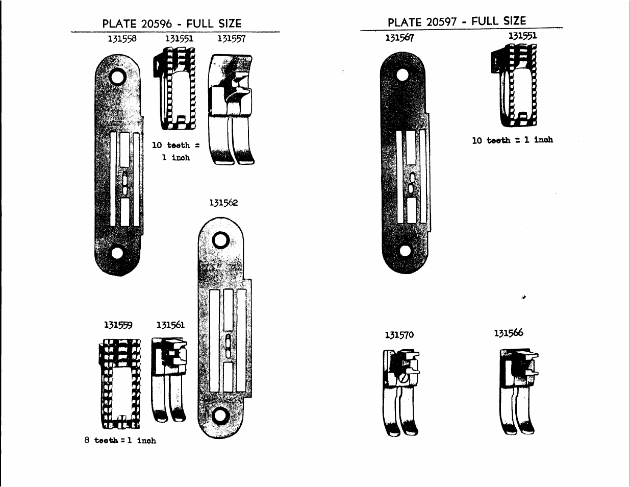 Plate 20596 - full size, Plate 20597 - full size | SINGER 147-106 User Manual | Page 32 / 34
