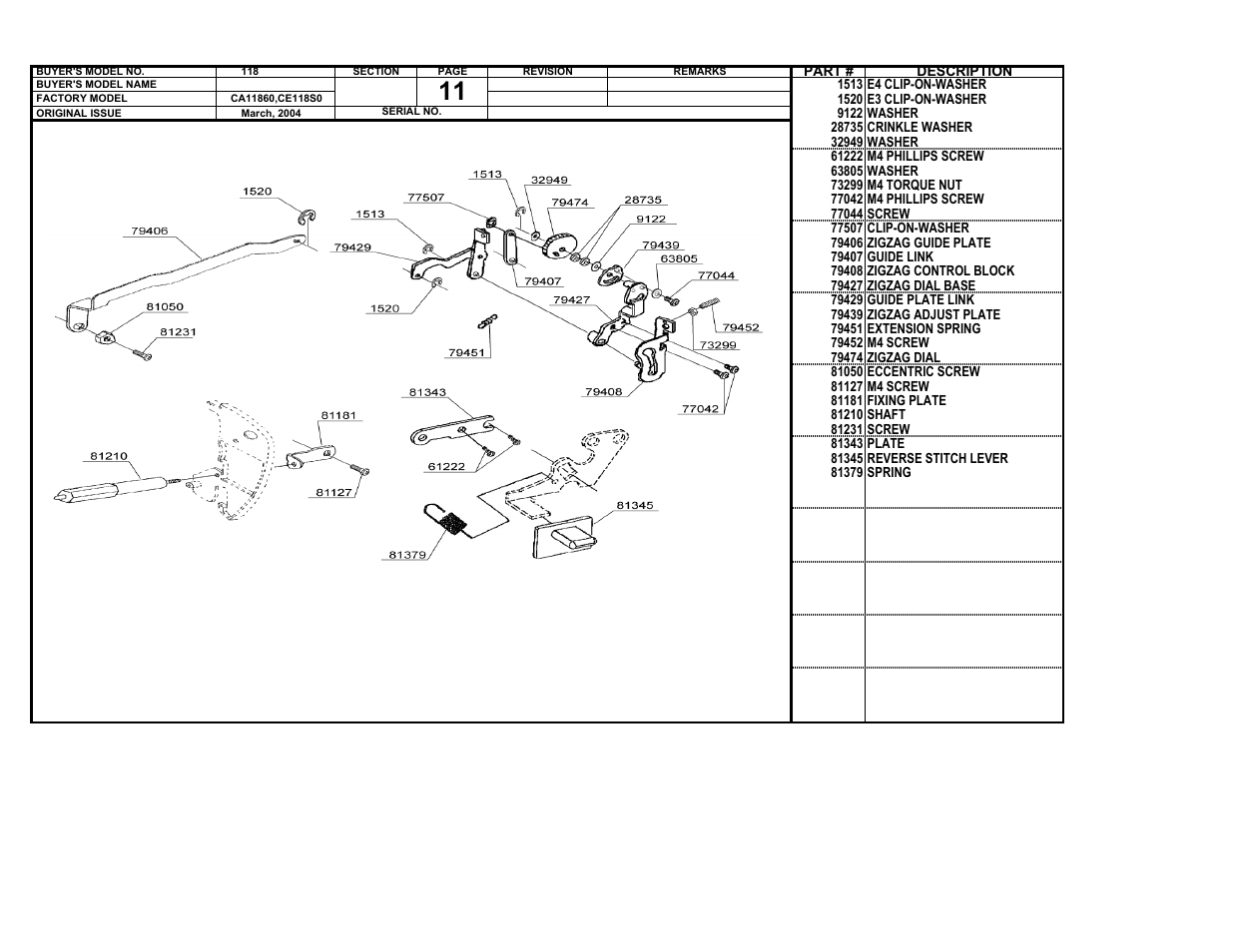 SINGER 118 User Manual | Page 11 / 16