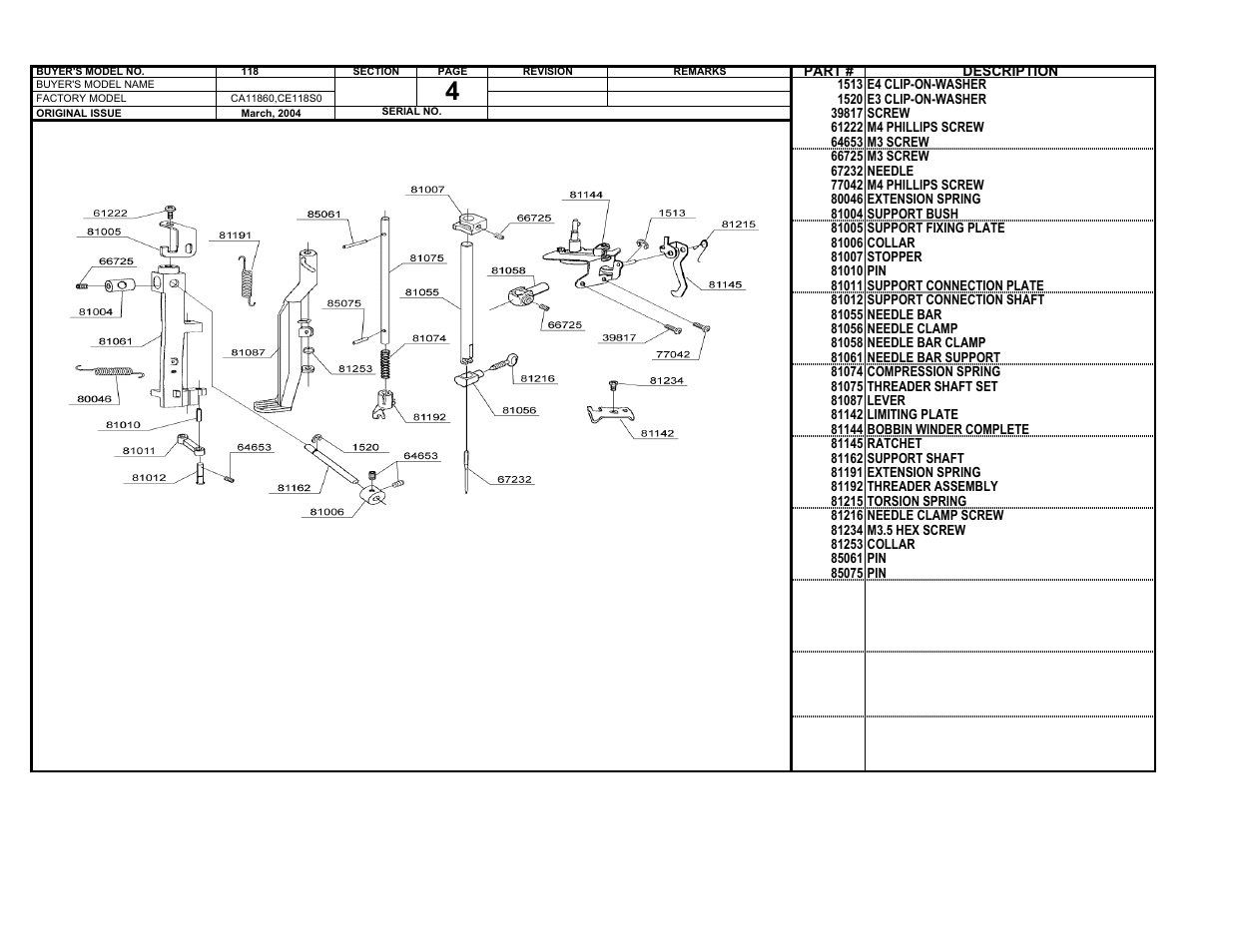 SINGER 118 User Manual | Page 4 / 16