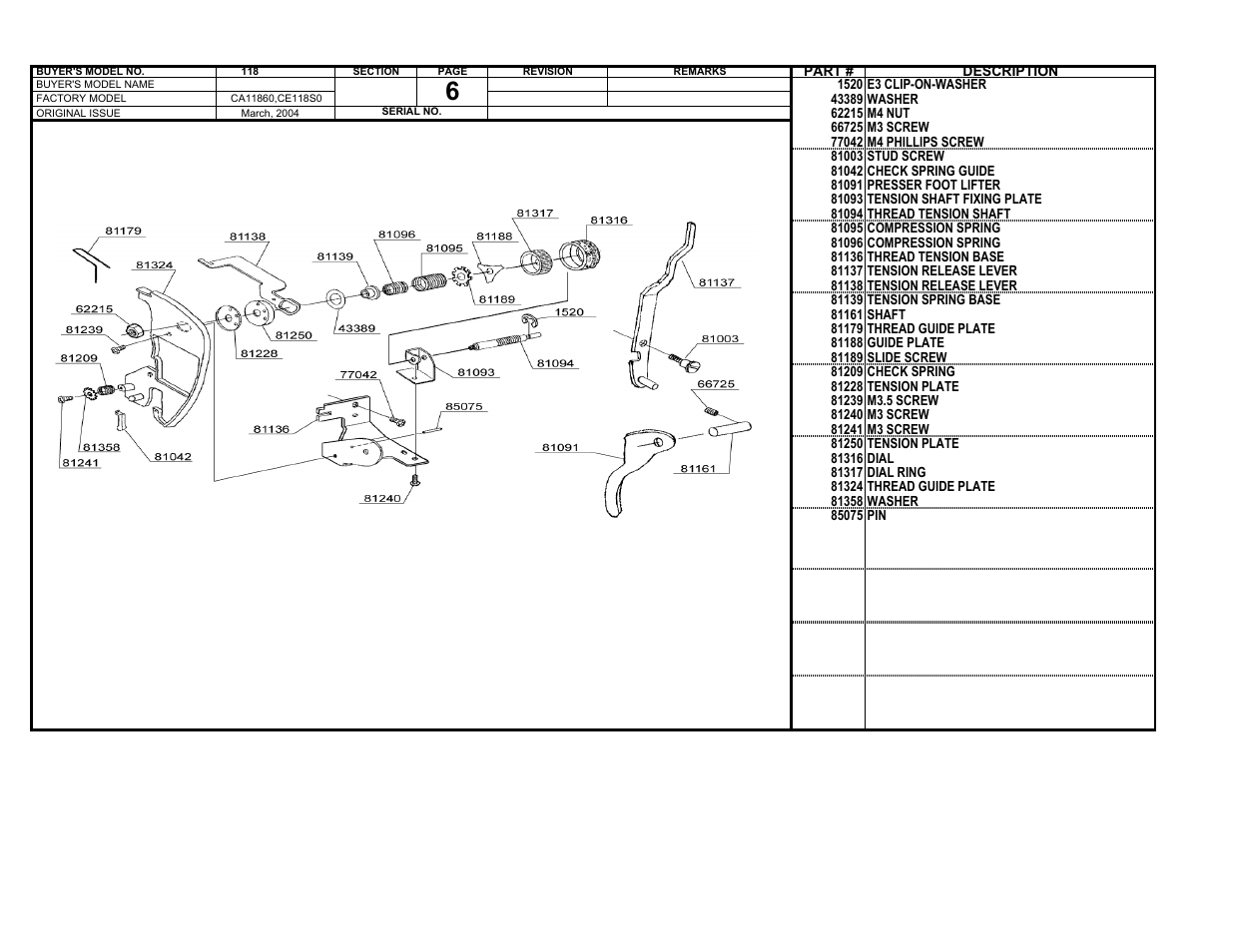 SINGER 118 User Manual | Page 6 / 16