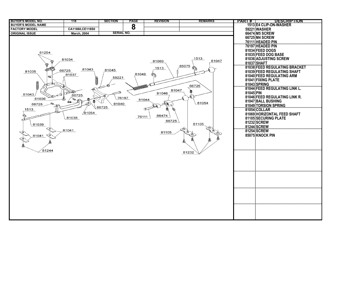 SINGER 118 User Manual | Page 8 / 16