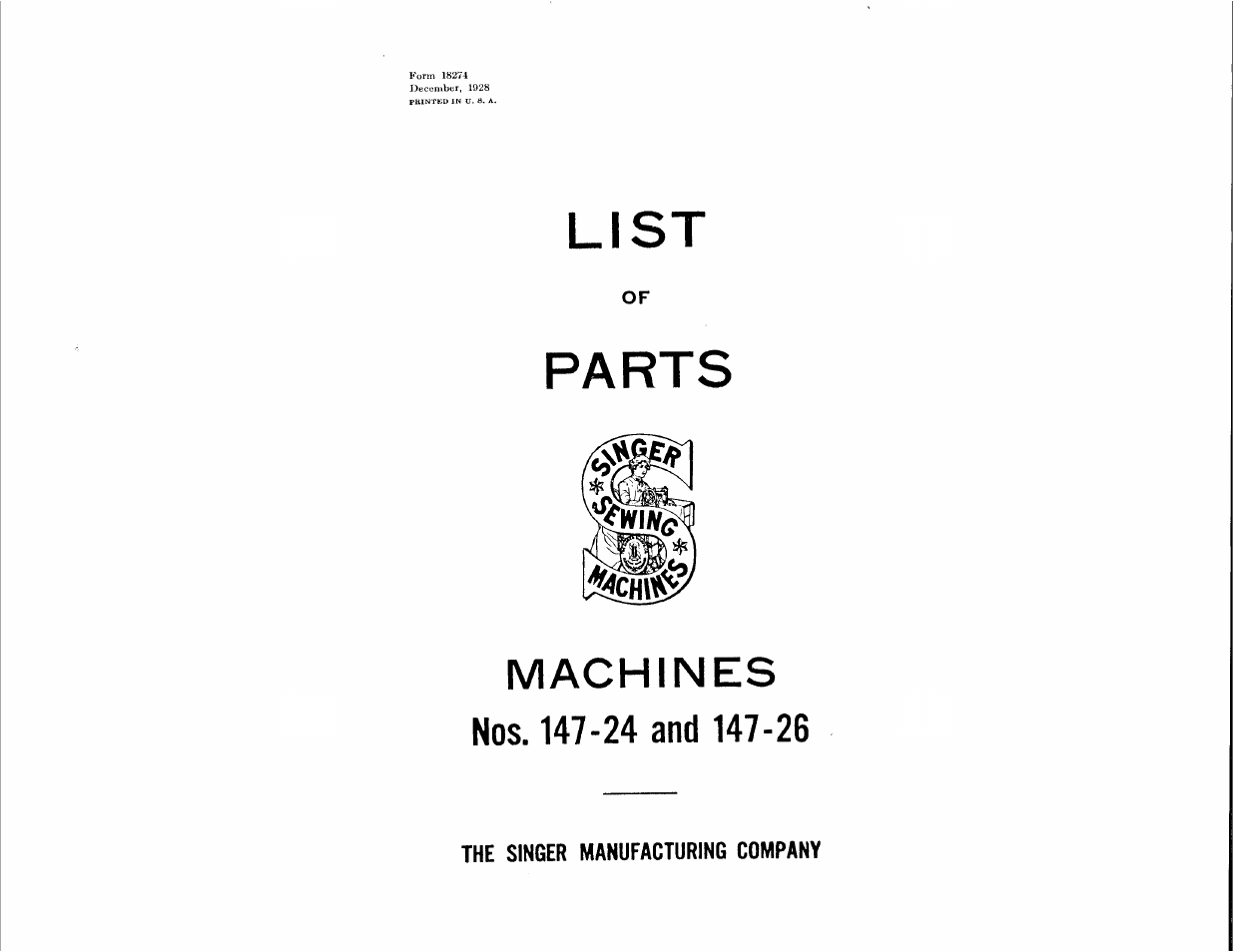 SINGER 147-24 User Manual | 37 pages