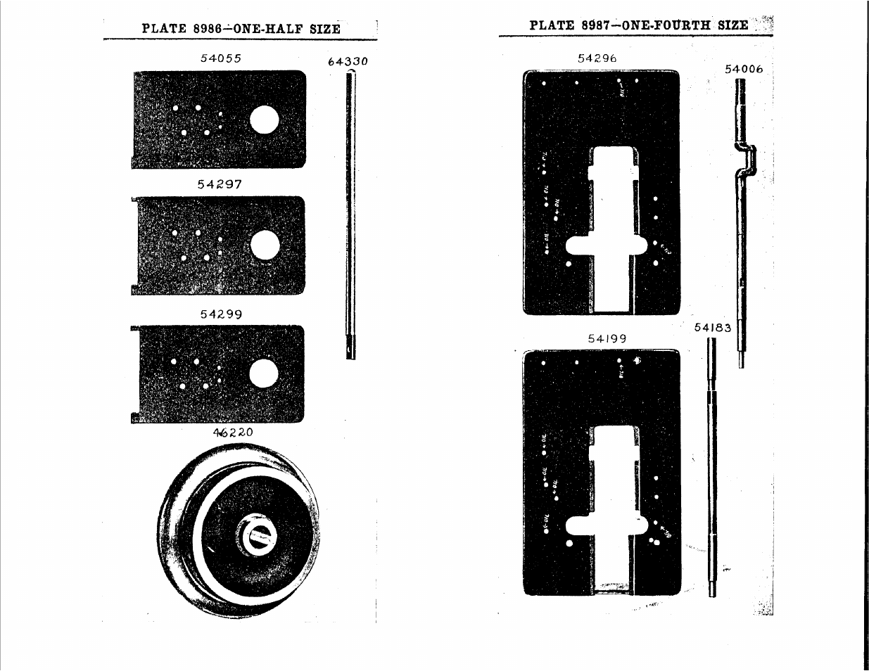 Plate 8986-one-half size, Plate 8987-one.fotjeth size | SINGER 147-24 User Manual | Page 32 / 37