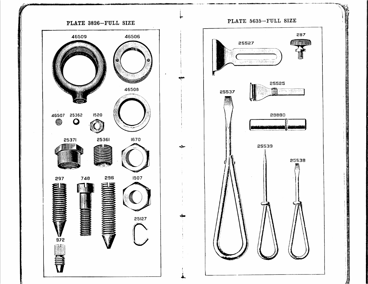 Plate 3826-full size, Plate 5635-full size | SINGER 128-4 User Manual | Page 12 / 25