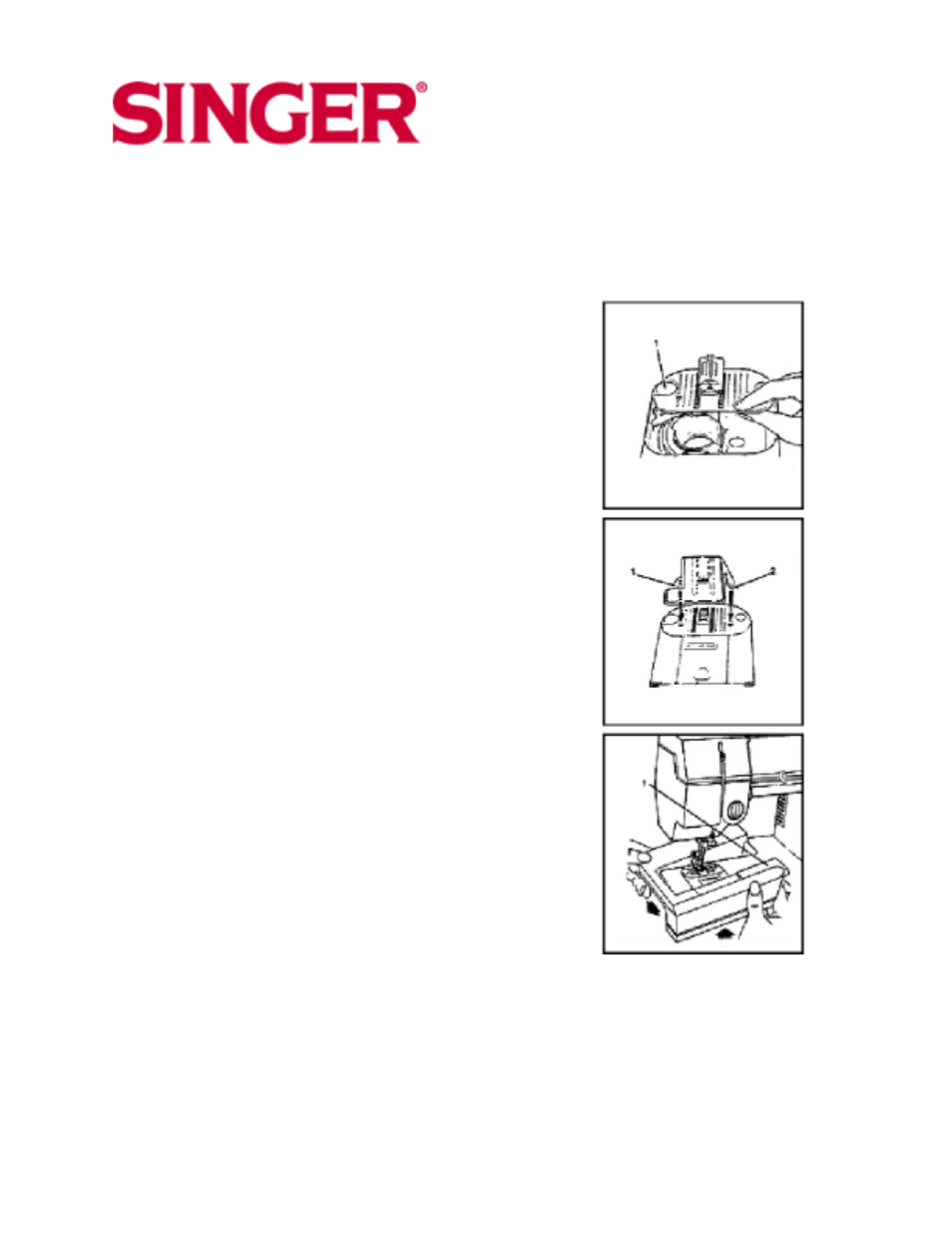 Changing the needle plate, Attaching the feed cover, Removing and replacing the | Extension table | SINGER 10 User Manual | Page 12 / 47