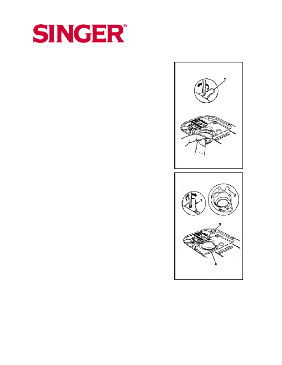 Removing and replacing the bobbin case, Caring for your machine | SINGER 10 User Manual | Page 41 / 47